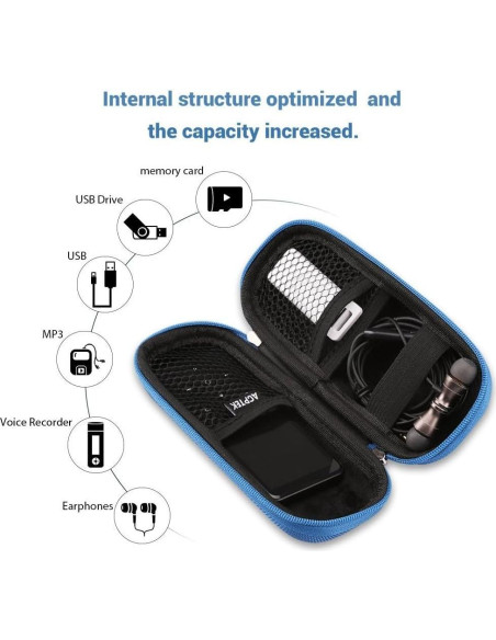 Funda de Transporte AGPTEK EVA Azul para Gadgets Electrónicos
