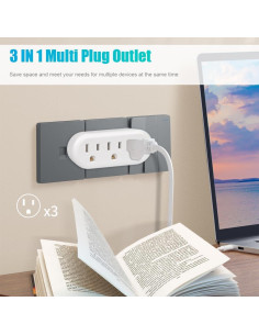 Adaptador de Enchufe EXTRASTAR 3 Salidas - Paquete de 4 2