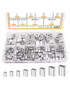 Kit de Manguitos de Crimpado de Aluminio Mankk 320 Pcs