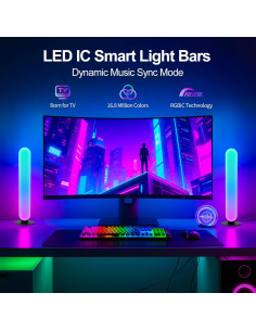 Barra de Luz LED RGB TRIPLE RABBIT KBB-1, 213 Modos, USB 2