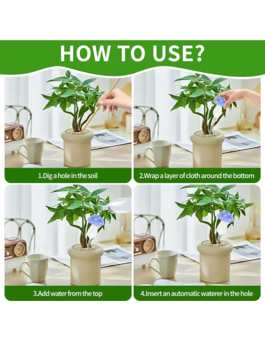 Esferas de Riego Automático de Vidrio Borosilicato - 4 Piezas