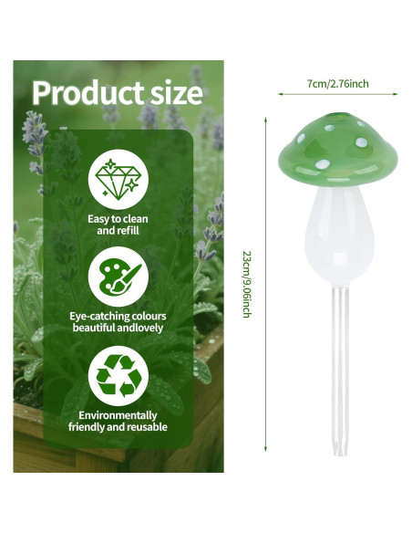 Esferas de Riego Automático de Vidrio Borosilicato - 4 Piezas