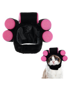 Disfraz de peluca rizada rosa para perro y gato - Halloween