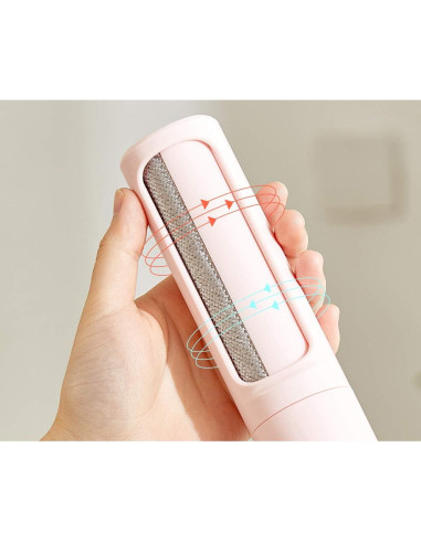 Cepillo Removedor de Pelo de Mascotas Lionic Rosa Reutilizable