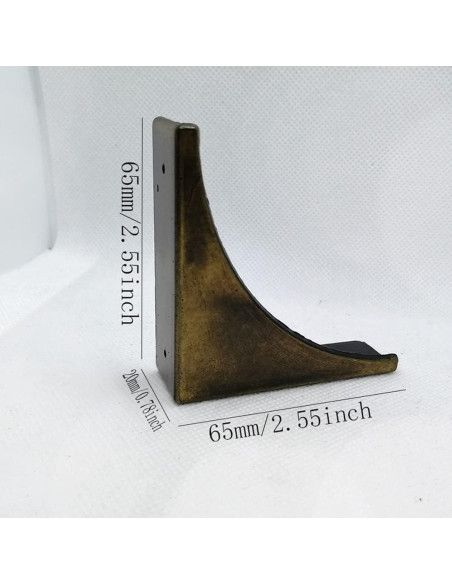 Protector de Esquinas de Metal Genérico 4 Piezas Bronce 65mm