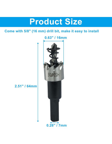 Mirilla de Puerta de Zinc 200 Grados con Broca 16 mm Plata