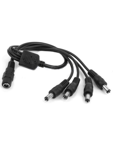 Paquete de 3 adaptadores divisor de energía 1 hembra a 4 machos DC