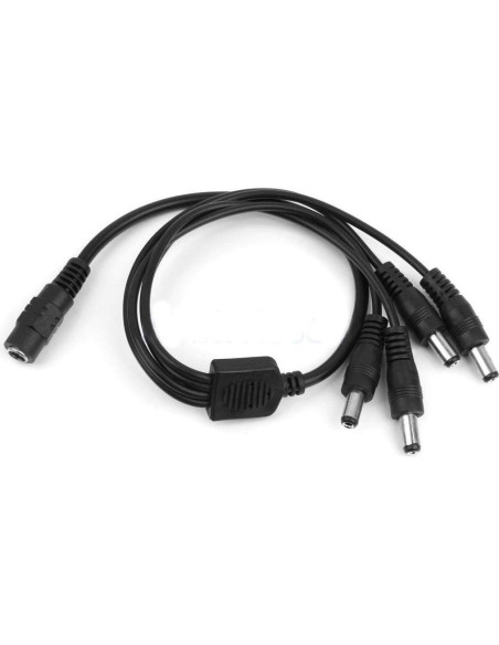Paquete de 3 adaptadores divisor de energía 1 hembra a 4 machos DC