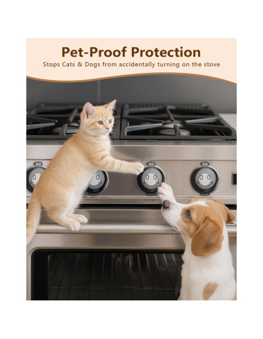 Cubiertas de Perillas de Estufa BBsecure - Paquete de 5, Negro