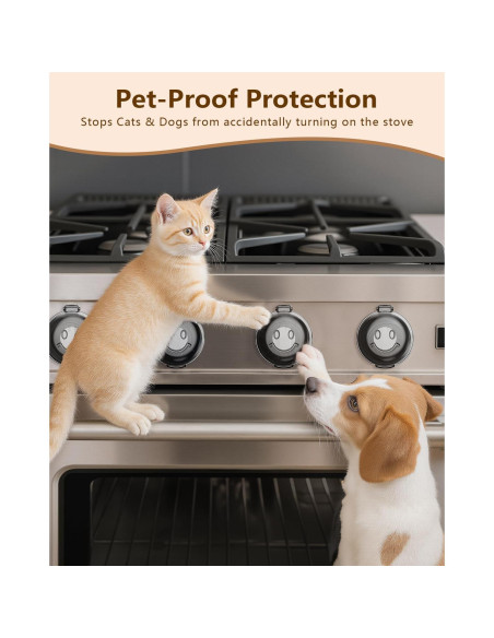 Cubiertas de Perillas de Estufa BBsecure - Paquete de 5, Negro