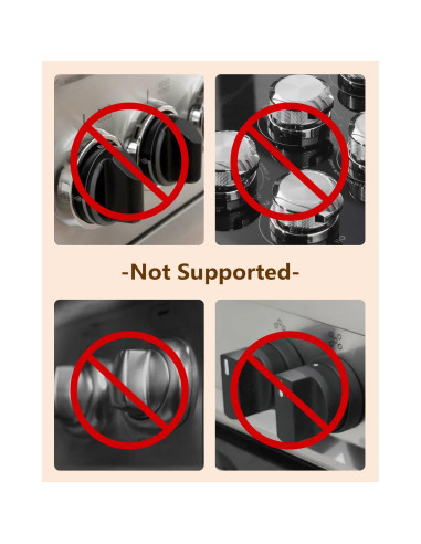 Cubiertas de Perillas de Estufa BBsecure - Paquete de 5, Negro