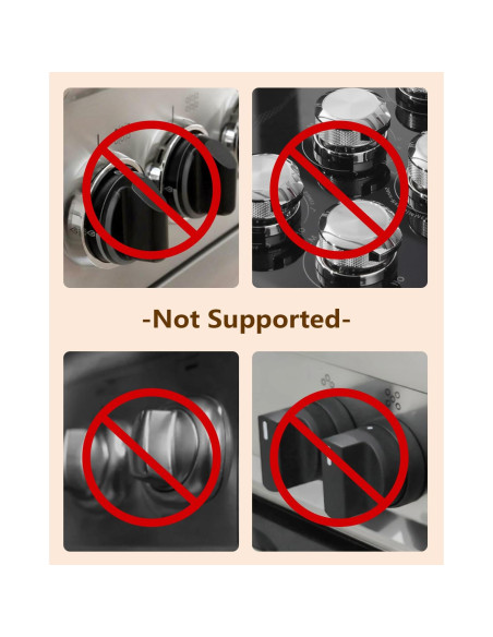 Cubiertas de Perillas de Estufa BBsecure - Paquete de 5, Negro