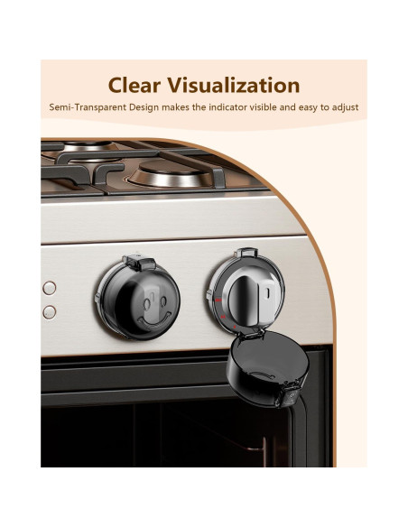 Cubiertas de Perillas de Estufa BBsecure - Paquete de 5, Negro