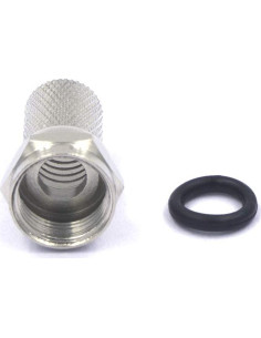 Conector Coaxial VCE 6 Pcs Niquelado 3GHz para TV 2