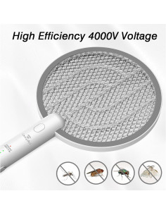 Raqueta Zapper Eléctrica de Insectos GooQand 4000V 2 Piezas 2