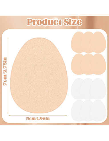 12 Esponjas de Maquillaje Planas KALIONE - Suaves y Duraderas