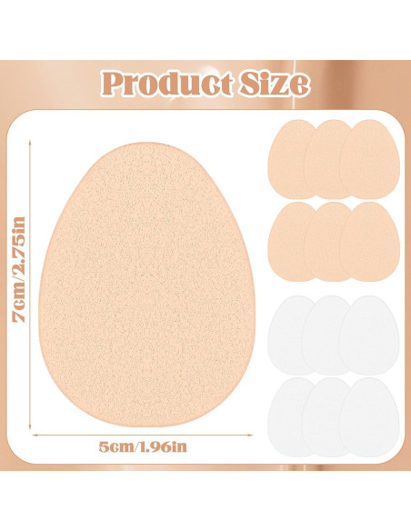 12 Esponjas de Maquillaje Planas KALIONE - Suaves y Duraderas