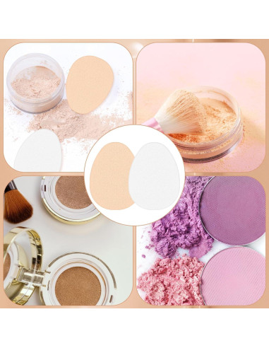 12 Esponjas de Maquillaje Planas KALIONE - Suaves y Duraderas