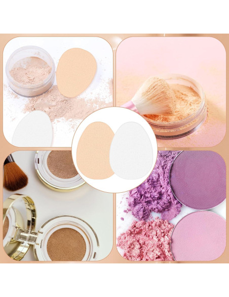12 Esponjas de Maquillaje Planas KALIONE - Suaves y Duraderas