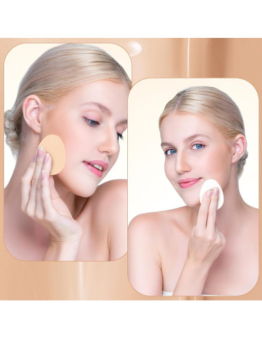 12 Esponjas de Maquillaje Planas KALIONE - Suaves y Duraderas