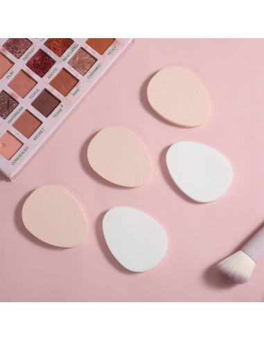 12 Esponjas de Maquillaje Planas KALIONE - Suaves y Duraderas
