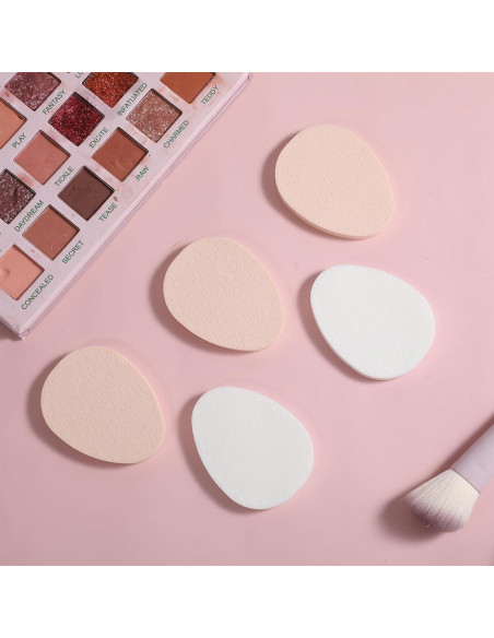 12 Esponjas de Maquillaje Planas KALIONE - Suaves y Duraderas