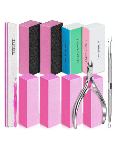 Kit de Cuidado de Uñas TsMADDTs 13 Piezas Rosa