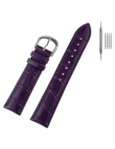Correa de Reloj de Cuero EACHE Diseño Croco 12mm Púrpura