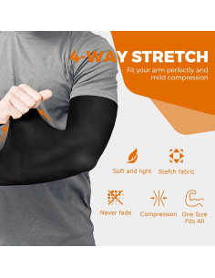 Mangas para brazos AURUZA UV UPF 50 - Protección solar unisex 2