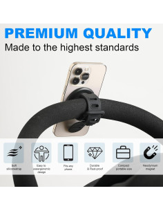 Soporte Universal para Teléfono de Carrito Longomat Negro 2