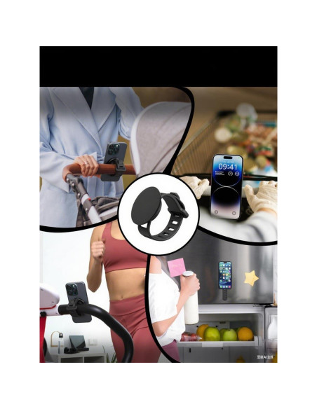 Soporte Universal para Teléfono de Carrito Longomat Negro