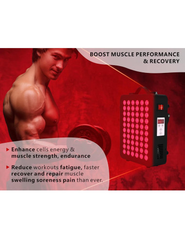 Panel de Terapia de Luz Roja Supersred 60 LEDs Doble Chip