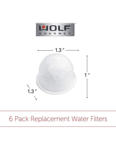 Filtro de Agua Wolf Gourmet WGCM350 - 6 Paquetes Carbón Activado