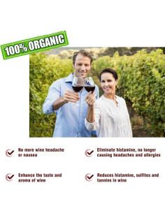 Purificador de Vino WEESIGEI - Filtros para Histaminas y Sulfitos (8 unidades) 2