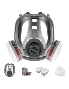Máscara de Respirador de Cara Completa 15 en 1 - Reutilizable