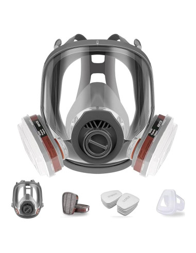 Máscara de Respirador de Cara Completa 15 en 1 - Reutilizable