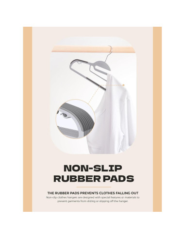 Perchas de Plástico Antideslizantes HOUSE DAY Paquete de 100