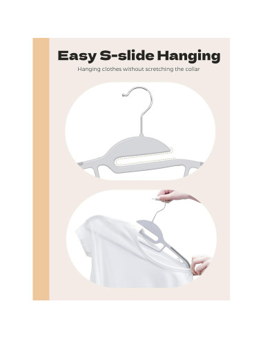 Perchas de Plástico Antideslizantes HOUSE DAY Paquete de 100