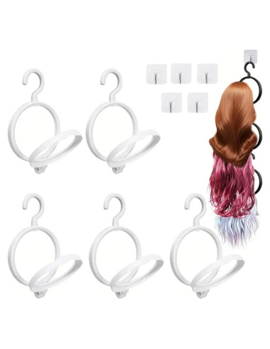 Soportes de Peluca Plegables 5Pcs XIIMENALU - Blanco