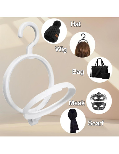 Soportes de Peluca Plegables 5Pcs XIIMENALU - Blanco