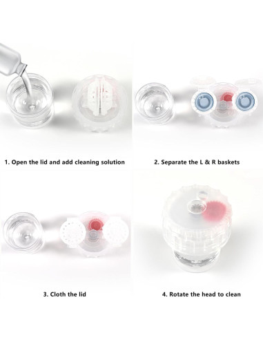 Estuche para Lentes de Contacto Lolocor Azul con Limpiador y Kit