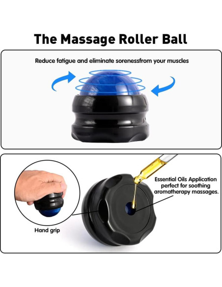 2 Pelotas de Masaje Duras Abnaok con Púas y Manual