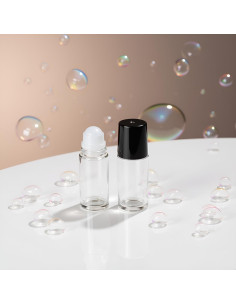 Set de 2 Botellas Roller de Vidrio 30ml Galepromot Negras 2