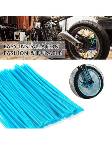 Cubiertas de Radios Universales Keenso 36 Piezas Azul Claro