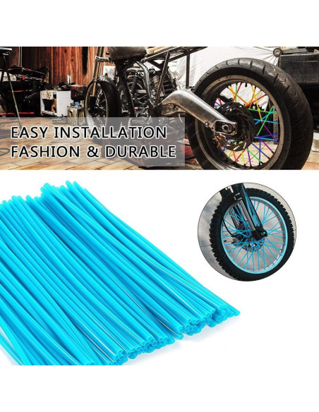 Cubiertas de Radios Universales Keenso 36 Piezas Azul Claro