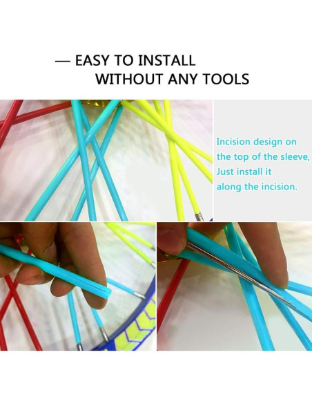 Cubiertas de Radios Universales Keenso 36 Piezas Azul Claro