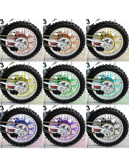 Cubiertas de Radios Universales Keenso 36 Piezas Azul Claro