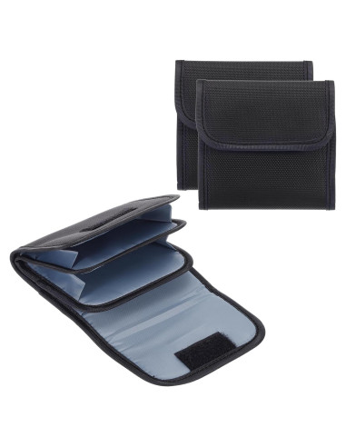 Funda de Filtro de Lente PATIKIL 3 Bolsillos 82mm Negra