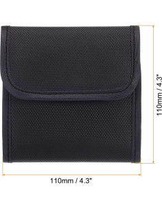 Funda de Filtro de Lente PATIKIL 3 Bolsillos 82mm Negra 2