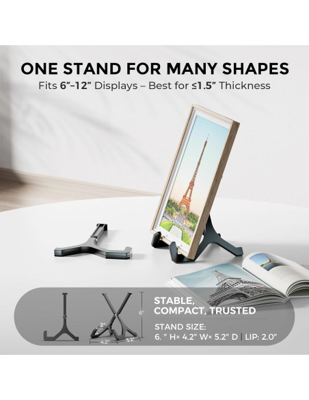 Soportes de Exhibición TR-LIFE - Paquete de 2, 15.24 cm